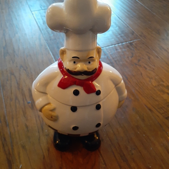 GORGEOUS Canterbury Pottery 12" Chef Figurine Cookie Jar. - Picture 7 of 8